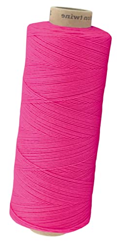 Baumwollkordel Twine, 650 Meter, Pink, 1mm von fuwi