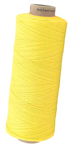 Baumwollkordel Twine, 650 Meter, Zitronengelb, 1mm von fuwi