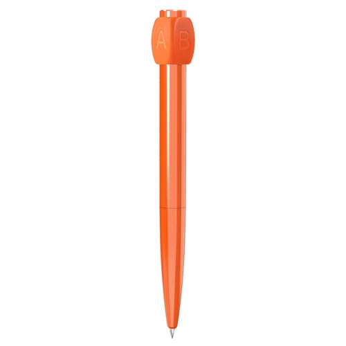 fxwtich Schreibstift, Kugelschreiber, Abcd-Rotation, Antwort-Gelstift mit geräuschlosem Lagerdesign, lindert Ängste, neuartiges Design, Schulbedarf Orange von fxwtich