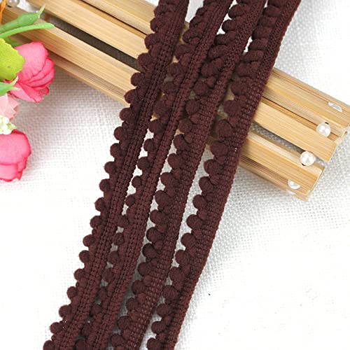 19 Yard Pom Pom Ribbon Trim Sewing Pom Poms Lace Trim Ball Fringe Ribbon Trim Balls Fringe Ribbon Trimming Apparel Sewing Trim for DIY Crafts Home Decoration (Kaffee) von gadenfer