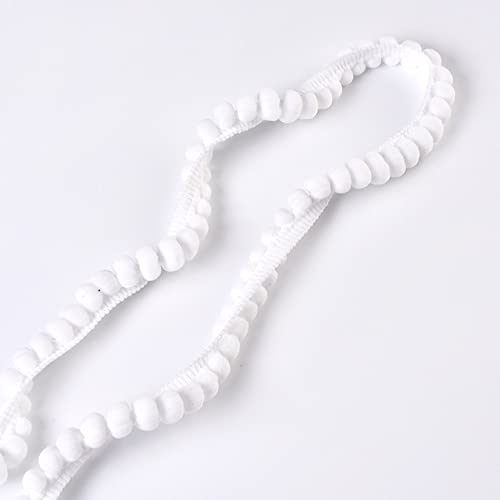 19 Yard Pom Pom Ribbon Trim Sewing Pom Poms Lace Trim Ball Fringe Ribbon Trim Balls Fringe Ribbon Trimming Apparel Sewing Trim for DIY Crafts Home Decoration (White) von gadenfer