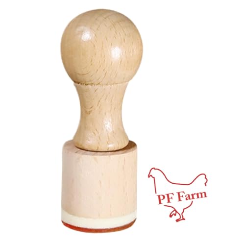 gafdu Eierstempel für frische Eier, Eierstempel für Hühnereier | Hühnerei-Farm-Stempel, Eieretiketten, Gummistempel | Holzstempel für Bauernhof-Stempel, exquisite Bauernhof-Eiermarker für Papier, Ton, von gafdu