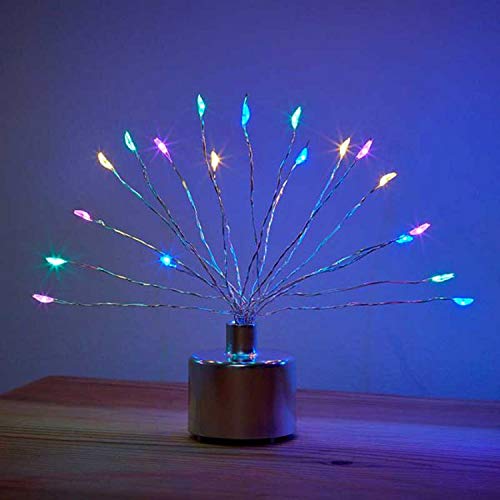 Garden Mile Batteriebetriebene LED-Sternlichter, Retro-Stil, Feuerwerk-Lichter für drinnen und draußen, Schlafzimmer, Lounge, Wintergarten, Weihnachtsdekoration, 4 Stück, klein, mehrfarbig von garden mile