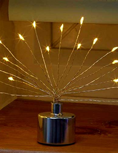 Garden Mile LED Starburst, Feuerwerk Retro Stil Lampen, Mehrfarbig oder Warmweiß für Schlafzimmer, Lounge oder Wintergartenleuchten, Innenfarbe Effekt Batterie Beleuchtung (4 Stück Klein Warmweiß) von garden mile