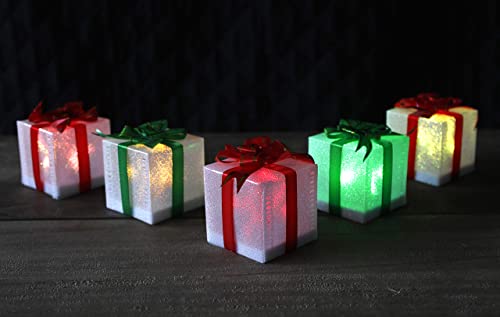 Garden Mile Weihnachtsbeleuchtung, Weihnachtsbeleuchtung, Geschenkbox, LED-Weihnachtsbeleuchtung, 5 x Farbwechsel, Geschenk-Lichterkette, inklusive Batterie von garden mile