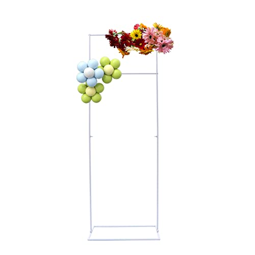 Blumenständer Hochzeits Mittelstücke Säulenvasen 80cm Hohe Bodenvase Geometrischer Säulenwürfelform Hochzeit Blumen Boden Stand für Tischdeko Hochzeit Party Deko Wohnzimmer Weiß von gegeweeret