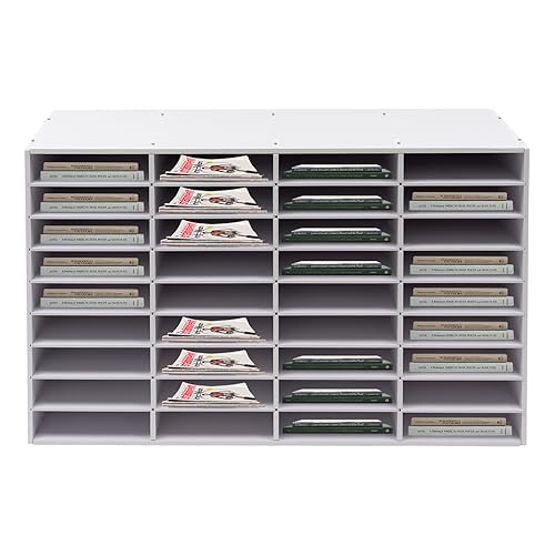 Schreibtisch Organizer Groß - A4 Briefablage Stapelbar, 36 Fächer Dokumentenablage, Querformat Papierablage, Büroorganisation Ablagesystem (100x30x61cm) von gegeweeret