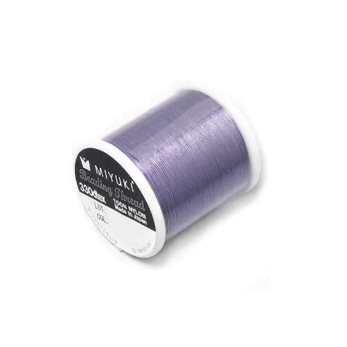 1 stk Miyuki Perlen Nylon vorgewacheter Faden, lila (col.9), ca. 0,20 mm / 50 m - Größe B (Miyuki beading nylon pre-waxed thread, purple (col.9), approx 0.20 mm / 50 m - size B) von generic