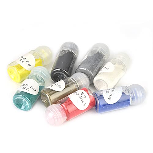 10 Ml Flasche Prägepulver-Sets für die Kartenherstellung, 8 Stück, Scrapbooking, Dekoration, Papierhandwerk, Transparentes Mehrfarbiges Prägepulver, 10 Ml Flasche von generic