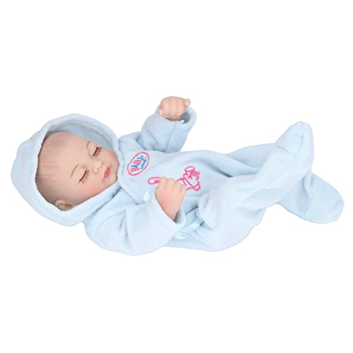 10-Zoll-Rebornpuppen aus Weichem Silikon, Zarte Gesichtsdetails, Waschbar, Lebensechtes Babypuppenspielzeug mit Pyjama (10 Zoll großer Blauer Junge mit geschlossenen) von generic