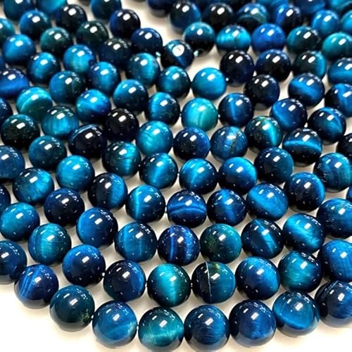 108 Stück Tigerauge-Perlen zur Schmuckherstellung, 8 mm, seeblaue Tigerauge-Edelsteine, lose Steinperlen zur Armbandherstellung 108 Stück Tigerauge-Perlen zur Schmuckherstellung, 8 mm, seeblaue Tigerauge-Edelsteine, lose Steinperlen zur Armbandherstellung von generic