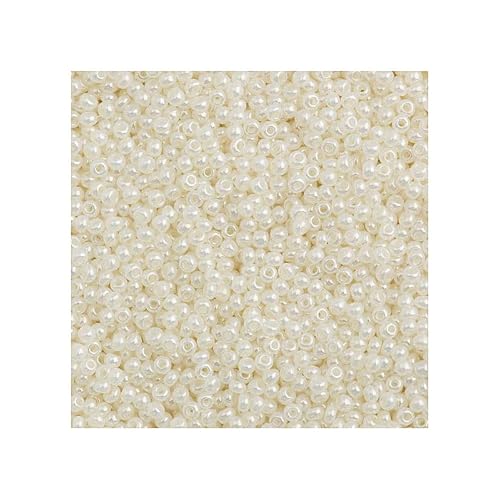 250g Rocailles Preciosa Samenperlen Elfenbein Perle, 8/0 (Rocailles PRECIOSA seed beads ivory pearl) von generic