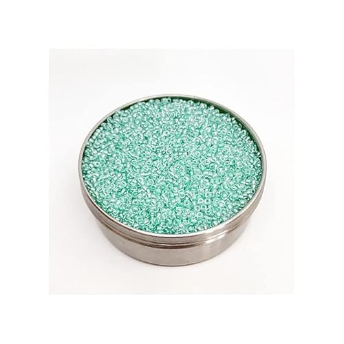 250g Rocailles Preciosa Samenperlen Kristallperlen Pastell Grünes Kleid, 10/0 (Rocailles PRECIOSA seed beads Crystal Pearl Pastel Green Dress) von generic