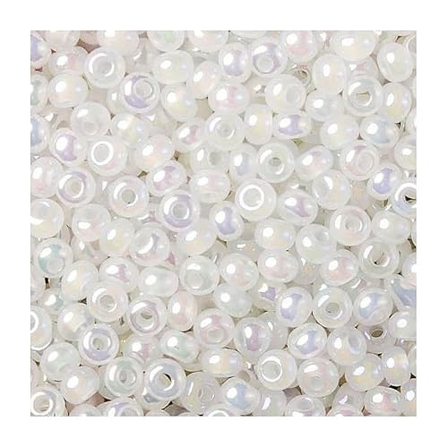 250g Rocailles Preciosa Samenperlen Opal Regenbogen metallisiert, 8/0 (Rocailles PRECIOSA seed beads opal rainbow metallised) von generic