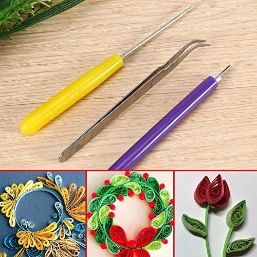 3-teiliges DIY-Quilling-Papier-Werkzeug-Set, Pinzette, Nadelstifte, Schlitzstift, Handgefertigte Carft-Dekorationen von generic