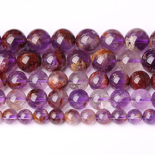 4MM 86PCS Natürlicher Edelstein Lila Geister Kristall Stein Perlen für Schmuckherstellung DIY Armband 4MM 86PCS Natürlicher Edelstein Lila Geister Kristall Stein Perlen für Schmuckherstellung DIY Armband von generic