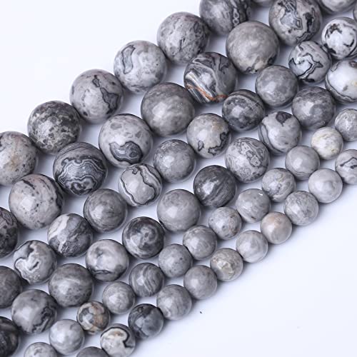 60 Stück Graue Naturstein Perlen 6mm Runde Perlen für Schmuckherstellung Armband Heilung Energie Heilung Armband 38cm 60 Stück Graue Naturstein Perlen 6mm Runde Perlen für Schmuckherstellung Armband Heilung Energie Heilung Armband 38cm von generic