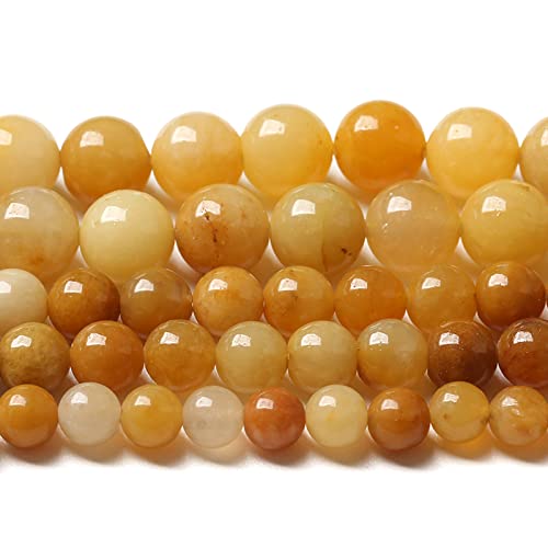 6MM 60PCS Naturstein Gelb Jade Lose Perlen für Schmuck Machen DIY Armband 1 Strang 6MM 60PCS Naturstein Gelb Jade Lose Perlen für Schmuck Machen DIY Armband 1 Strang von generic