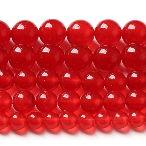 72 Stück 10 mm rote Jade-Chalcedon-Perlen, Naturstein, runde lose Perlen, DIY-Schmuck, Armband, Halskette zur Schmuckherstellung, 2 Stränge, 81,3 cm 72 Stück 10 mm rote Jade-Chalcedon-Perlen, Naturstein, runde lose Perlen, DIY-Schmuck, Armband, Halskette zur Schmuckherstellung, 2 Stränge, 81,3 cm von generic