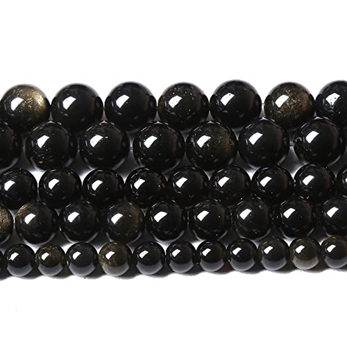 8MM 46PCS Naturstein Golden Obsidian Lose Spacer Perlen für Schmuck Machen DIY Armband 8MM 46PCS Naturstein Golden Obsidian Lose Spacer Perlen für Schmuck Machen DIY Armband von generic