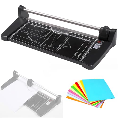 A2-rotationspapierschneider, Papierschneider Mit Magnetischem Positionierungslineal Mit Mobilität, Schneidleistung Bis Zu 10 Blatt, 600-mm-papierschneider-scrapbooking-werkzeug, Klares von generic