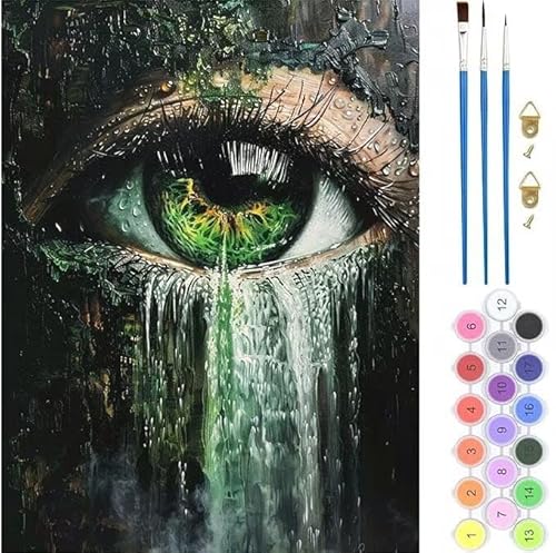 Abstrakt Wasserfall Malen Nach Zahlen, Paint by Numbers Malen Nach Zahlen Adult Kit, Groß DIY Handgemalt Ölgemälde Kit für Anfänger Mit Pinsels Und Acrylfarbe, für Home Décor 100x120cm (No Frame) von generic