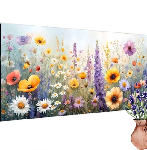 Diamond Painting Blume, Pflanzen Diamond Painting Erwachsene Groß 80x40 cm, DIY 5D Diamant Kunst Kinder Diamant Stickerei Bastelset Erwachsene Frauen für Zimmer Deko Wohnzimmer, Geschenke Model-613 von generic