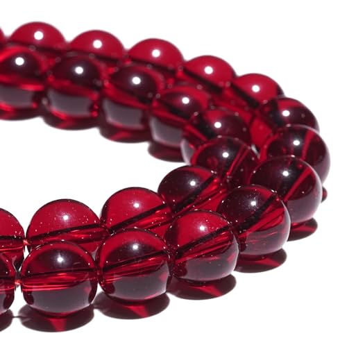 Natürliche Edelsteinperlen, 6 mm, Granatrot, Glaskristall, poliert, rund, glatt, Stein für Armbänder, Schmuckherstellung, 38,1 cm, lose Natürliche Edelsteinperlen, 6 mm, Granatrot, Glaskristall, poliert, rund, glatt, Stein für Armbänder, Schmuckherstellung, 38,1 cm, lose von generic