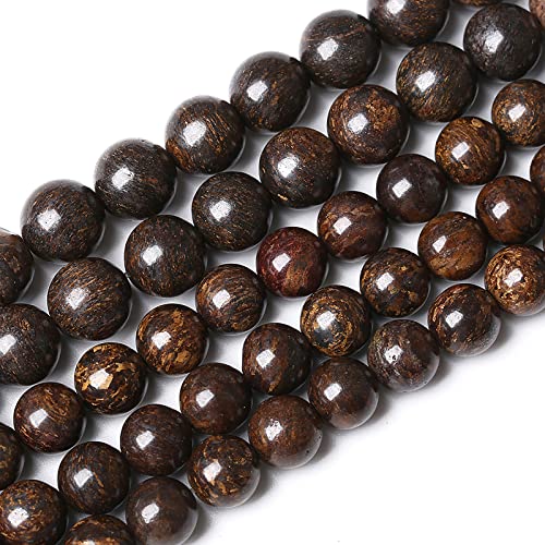 Natursteinperlen, 8 mm, brauner Bronzit-Edelstein, runde lose Perlen für die Schmuckherstellung, DIY-Armband, Halskette, 45 Stück Natursteinperlen, 8 mm, brauner Bronzit-Edelstein, runde lose Perlen für die Schmuckherstellung, DIY-Armband, Halskette, 45 Stück von generic