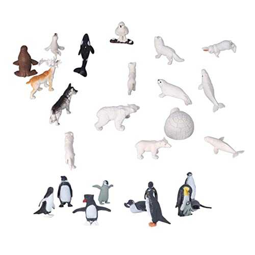 Pinguine Bären Wale Figuren Hochsimulation Lebensechte Tiermodell Spielzeugset für Dekoration Sammlung Partygeschenke Spielset Bad Kognitives Spielzeug für Mädchen von generic