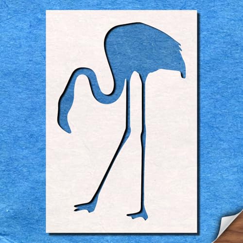 Schablone, Flamingo, Vogel, Tier, Mylar, Malerei, Wandkunst, Basteln, 3 Airbrush-Motive von generic