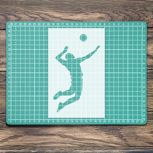 Schablone, Volleyballspieler, Strand, Sport, Mylar, Malerei, Wandkunst, Basteln, 3 Airbrush von generic