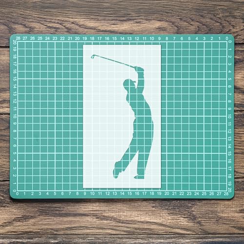 Schablone für Golfer, schwingend, Golf, Sport, Mylar, Malerei, Wandkunst, Basteln, Airbrush von generic