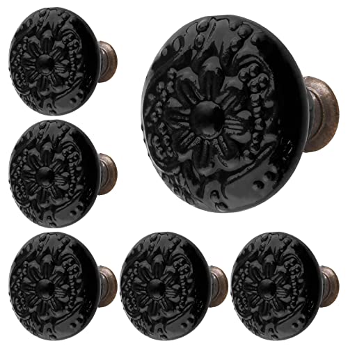 Schrankknöpfe und -Griffe aus schwarzer Keramik, für Küche, Retro-Kommoden, Schubladen, dekorative Möbelknöpfe und -Griffe für Schubladen, Kommoden, Schränke, Wandschränke, 34 mm D Schrankknöpfe und -Griffe aus schwarzer Keramik, für Küche, Retro-Kommoden, Schubladen, dekorative Möbelknöpfe und -Griffe für Schubladen, Kommoden, Schränke, Wandschränke, 34 mm D von generic