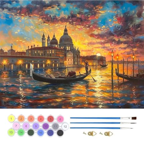 See Schloss Malen Nach Zahlen,Paint by Numbers Malen Nach Zahlen Adult Kit,Groß DIY Handgemalt Ölgemälde Kit für Anfänger Mit Pinsels Und Acrylfarbe,für Home Décor Geschenke 30x40cm (No Frame) T-701 von generic