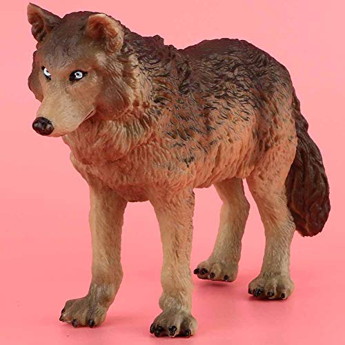 Tiermodell Spielzeug Simulation Wolf Umweltfreundliche Kunststoff Mini Dekoration (großer grüner Wolf) von generic