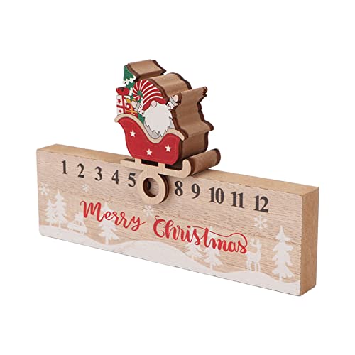 Weihnachts-Tisch-Countdown-Kalender, Dekoration, Weihnachts-Tisch-Countdown-Kalender, Modischer Countdown-Kalender aus Holz für Heimdekoration von generic