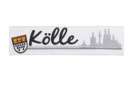 Bügelbild Kölle Skyline 13 cm Applikation Köln Wappen Karneval Aufnäher Kostüm von generich