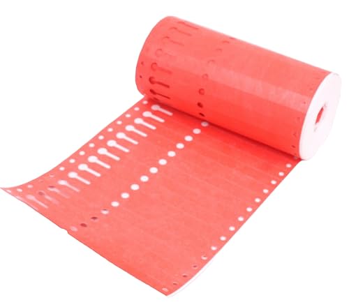 1000 Tyvek Schlaufen-Etiketten 160 x 1,27 mm - sehr reißfest + wetterbeständig 61278 Farbe Rot von generisch