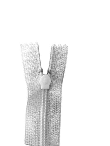 Reißverschluss weiß 50 cm für Bettwäsche Kopfkissen Bettbezüge flacher Schieber von generisch