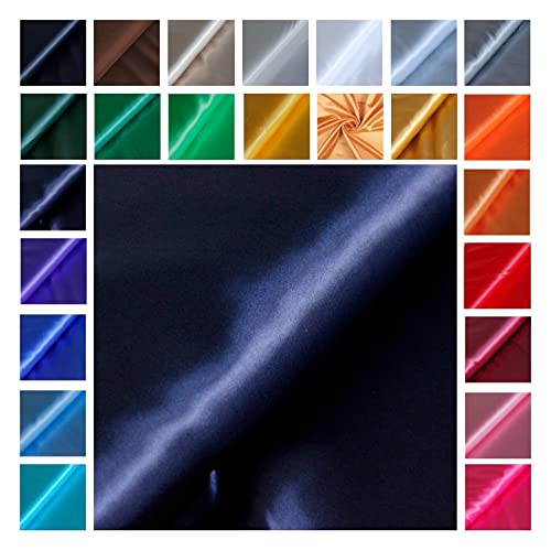Satin Glänzend - Futterstoff -glänzender Dekostoff - Polyester Seide - günstiger Futterstoff - Faschingsseide - 100% Polyester *Ab 50cm x 145 cm, Farbe: 090 nachtblau Satin Glänzend - Futterstoff -glänzender Dekostoff - Polyester Seide - günstiger Futterstoff - Faschingsseide - 100% Polyester *Ab 50cm x 145 cm, Farbe: 090 nachtblau von generisch