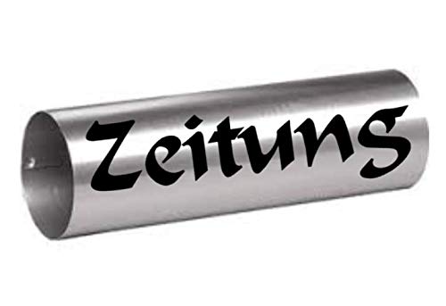 Zeitung Aufkleber für Zeitungsrolle in 15cm, 20cm oder 25cm ein Schriftzug Aufkleber Zeitung 240/2 (Silbergrau Glanz, 15cm) von generisch