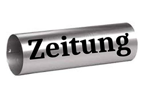 Zeitung Aufkleber für Zeitungsrolle in 15cm, 20cm oder 25cm ein Schriftzug Aufkleber Zeitung 240/5 (Mehrfarbig, 20cm) von generisch