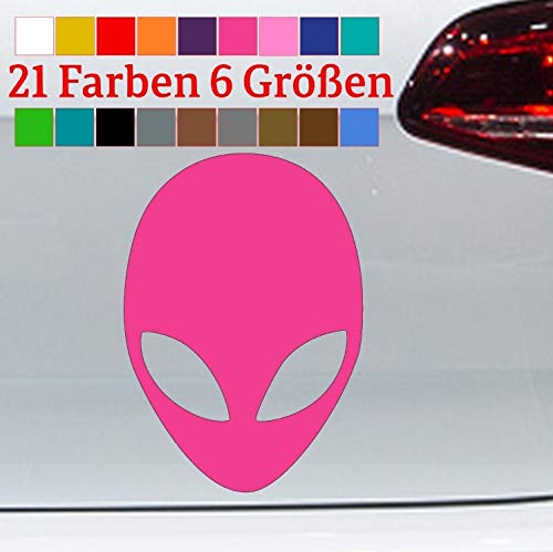 generisch Alien Sticker Vinyl Aufkleber Kopf UFO Sci-Fi Marsmensch Area 51 JDM Roswell Dub in 6 Größen und 21 Farben von generisch