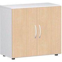 geramöbel Aktenschrank Flex, S-382100-BW weiß, buche 1 Fachboden 80,0 x 42,0 x 75,2 cm von geramöbel