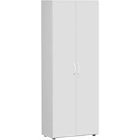 geramöbel Garderobenschrank Flex, S-386128-LL lichtgrau 2 Fachböden 80,0 x 42,0 x 216,0 cm von geramöbel