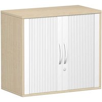 geramöbel Flex Rollladenschrank ahorn, silber 1 Fachboden 80,0 x 42,5 x 72,0 cm von geramöbel