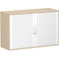 geramöbel Flex Rollladenschrank ahorn, silber 1 Fachboden 120,0 x 42,5 x 79,8 cm von geramöbel