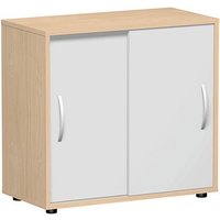 geramöbel Schiebetürenschrank Flex, S-382501-BL buche, lichtgrau 1 Fachboden 80,0 x 40,0 x 75,2 cm von geramöbel