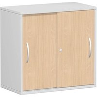 geramöbel Schiebetürenschrank Flex, S-382502-BL lichtgrau, buche 1 Fachboden 80,0 x 42,5 x 79,8 cm von geramöbel